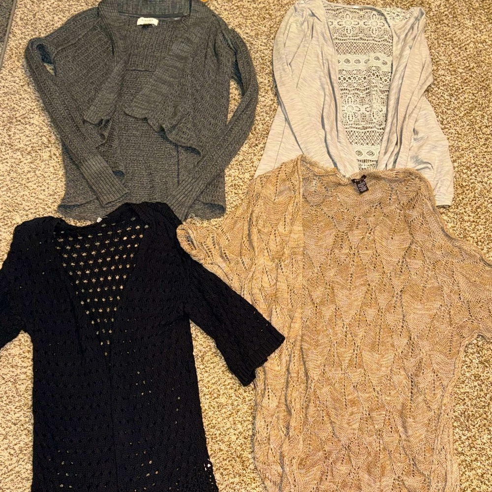 BUNDLE OF 4 small CARDIGANS, excellent condition